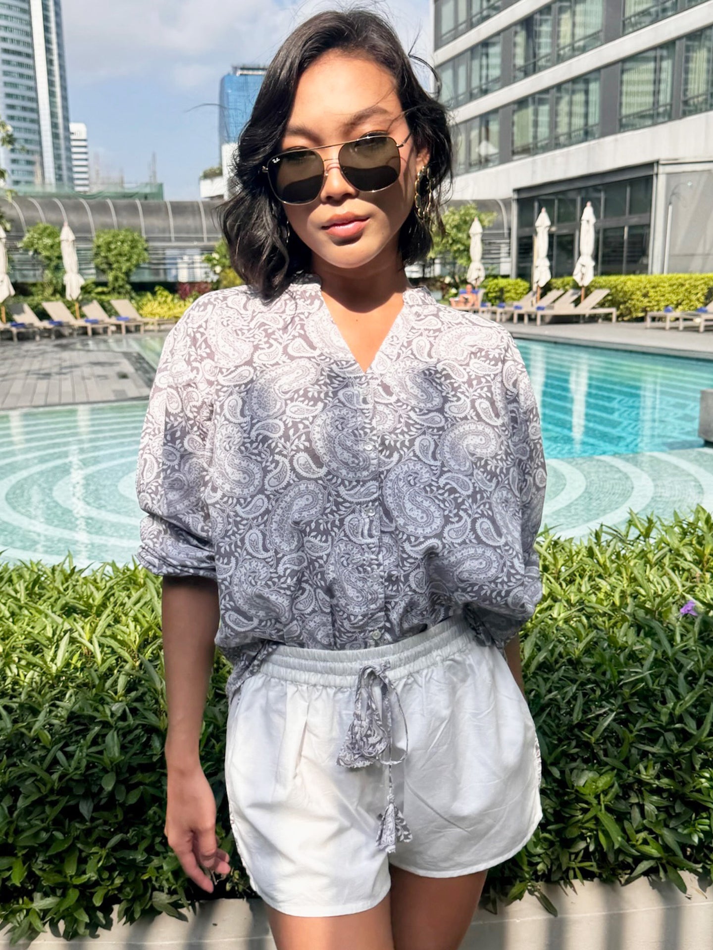 Hamptons Paisley Shorts Set